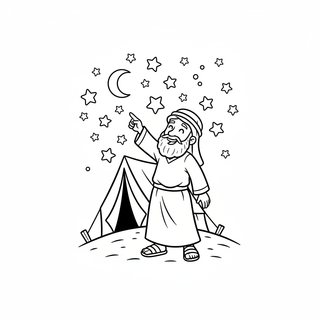 Abraão olhando as estrelas