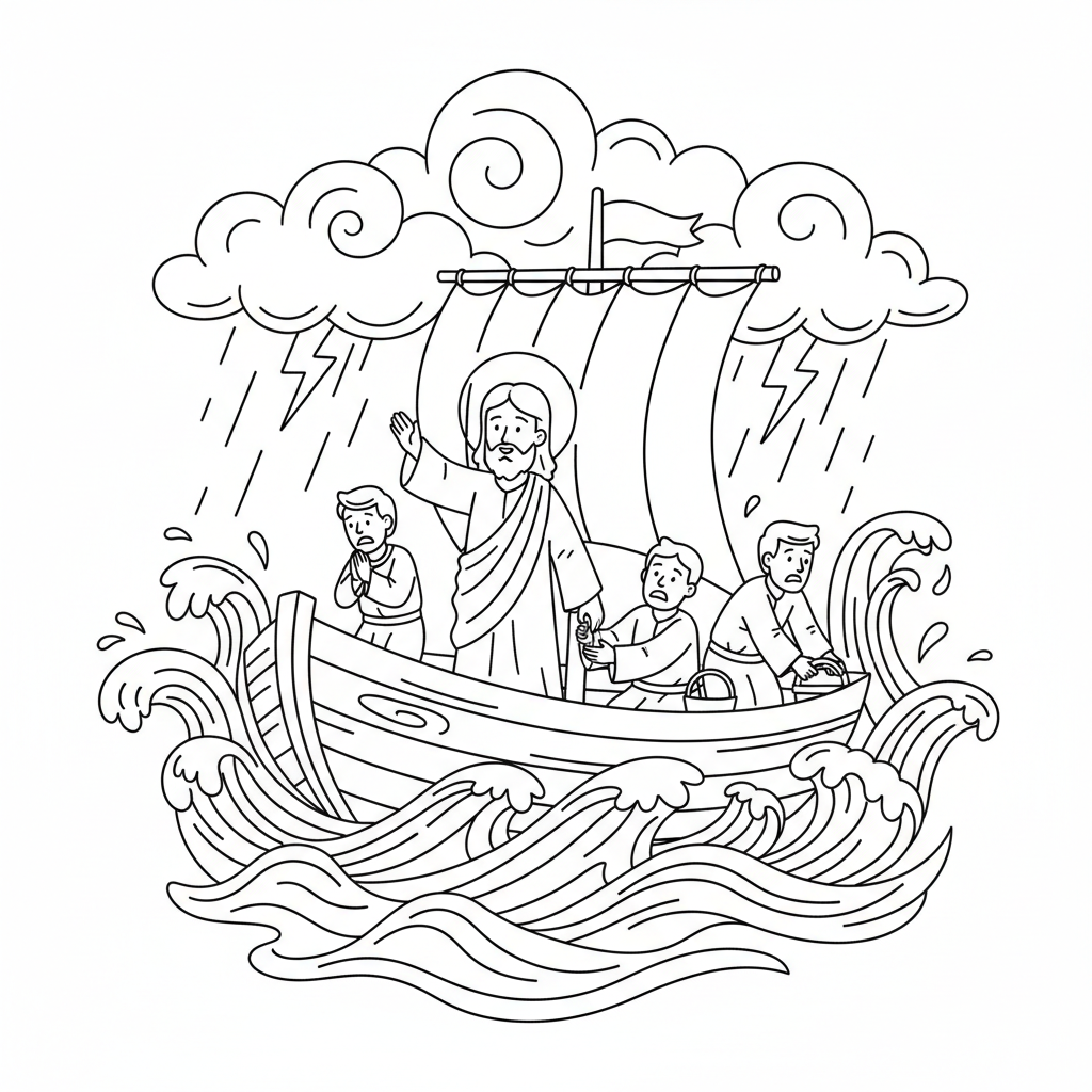 Jesus acalma a tempestade