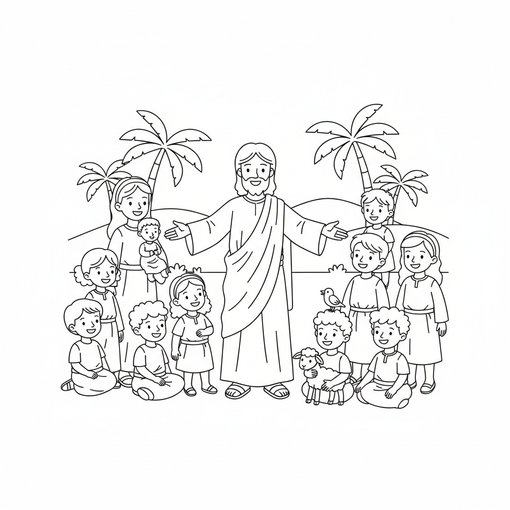 Jesus abençoa as criancinhas